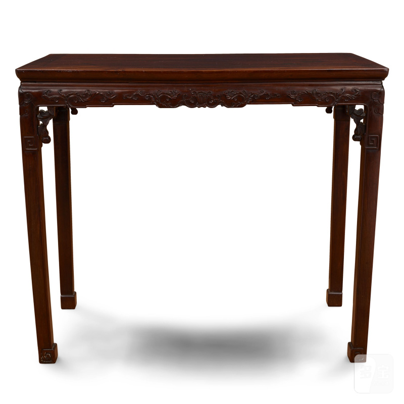 民國 黃花梨及雑硬木有束腰斗拱式半桌 | A HUANGHUALI AND MIXED HARDWOOD TABLE - 图4